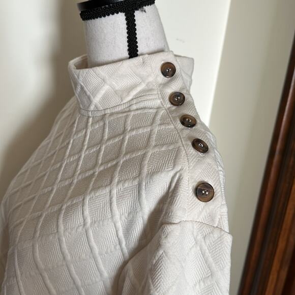 Sunday in Brooklyn | Anthropologie Mollie Button Shoulder Top Size S - Picture 6 of 13